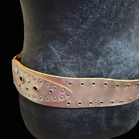 Fossil Copper Classic Leather Tooded Studded Belt Small - Picture 10 of 11